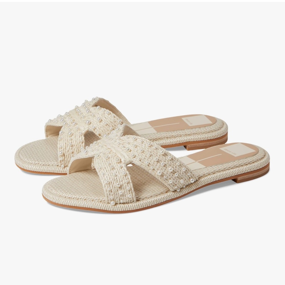 NEW Dolce Vita Atomic Pearl Vanilla Sandals Size 8.5